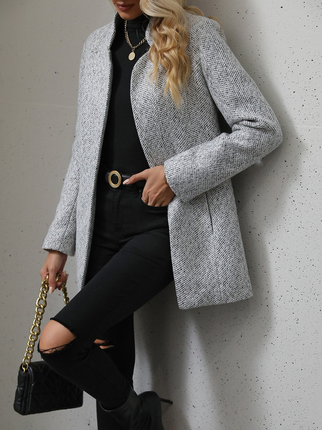 Ropa de Mujer, Ropa de Exterior para Mujer, Abrigos de Mujer, OUTFITS LOOKBOOK, 12026044, Gris