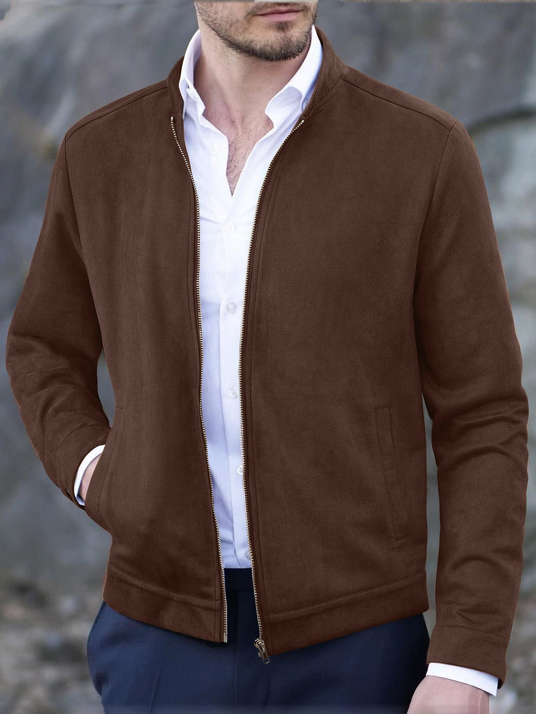 Hombres, Ropa de hombre, Chaquetas & Abrigos para Hombre, 12144317, Café integral