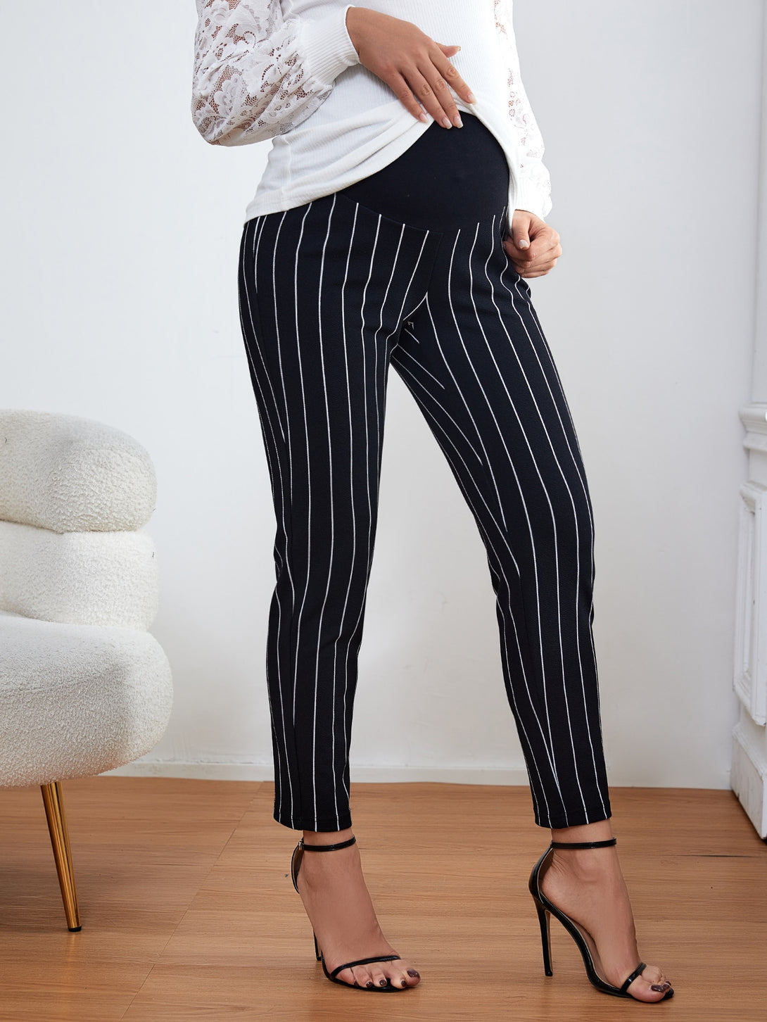 Ropa de Mujer, Ropa Premamá, Bottoms Premamá, Pantalones de maternidad, Negro