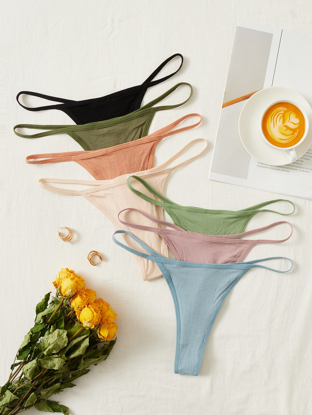 Ropa Interior y Ropa de Dormir, Braguitas de Mujer, Tangas de Mujer, 12274824, Multicolor