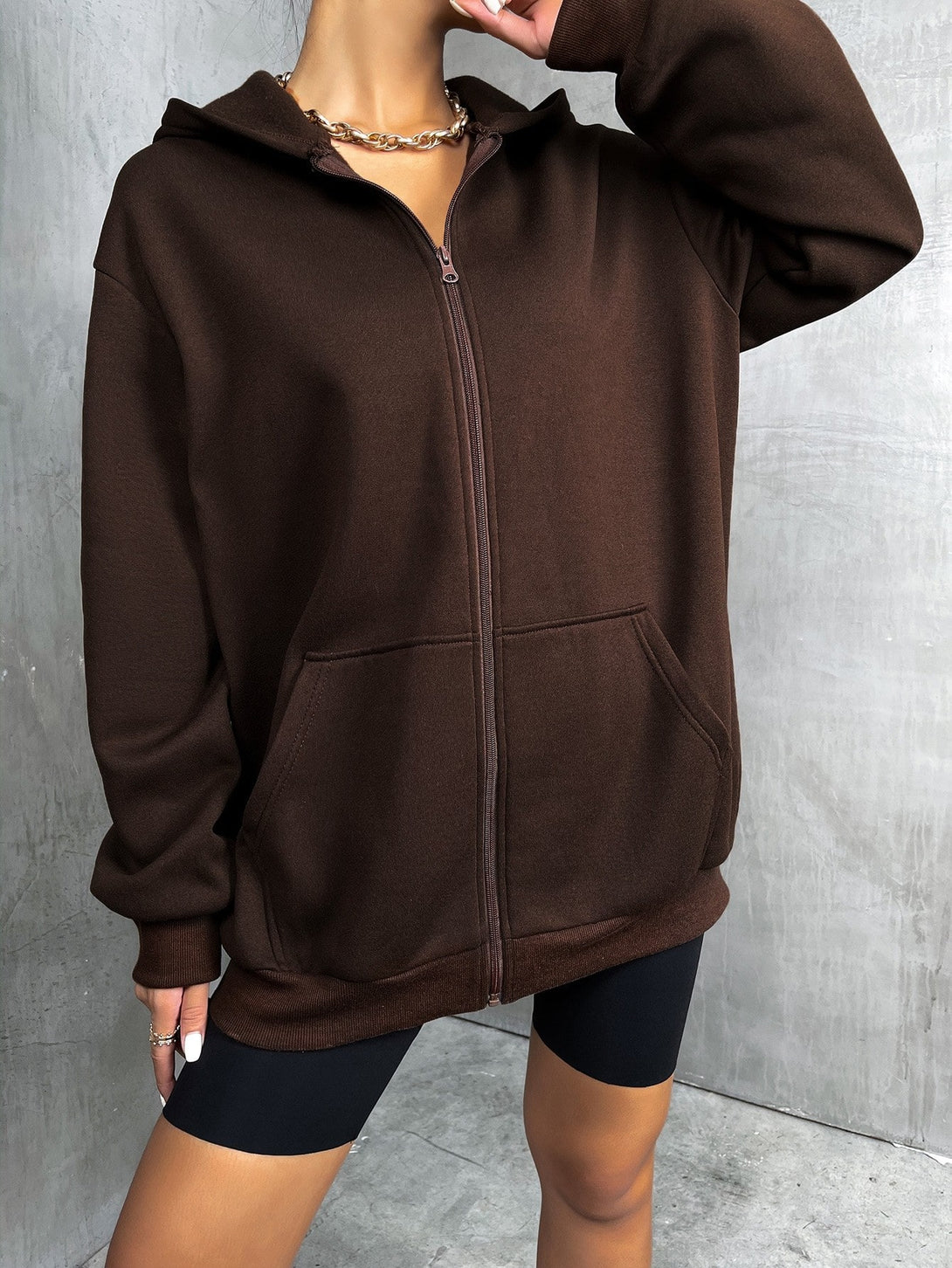 Ropa de Mujer, Ropa de Mujer, Sudaderas de Mujer, Marrón Chocolate