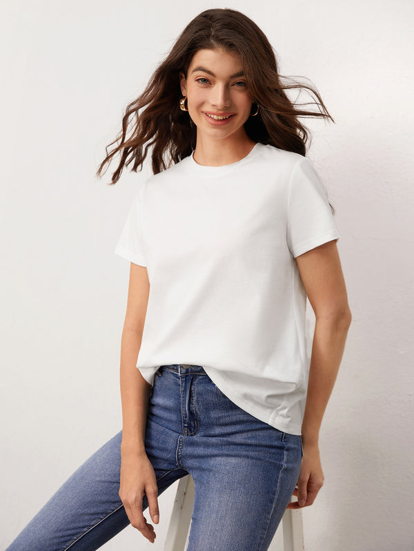 Ropa de Mujer, Ropa de Mujer, Tops & Blusas & Camisetas de Mujer, Camisetas de Mujer, OUTFITS LOOKBOOK, Blanco