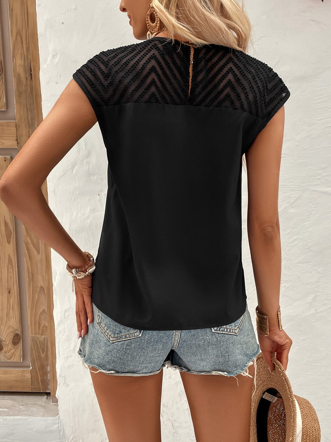 Ropa de Mujer, Ropa de Mujer, Tops & Blusas & Camisetas de Mujer, Blusas de Mujer, Colección de trajes de mujer, Negro