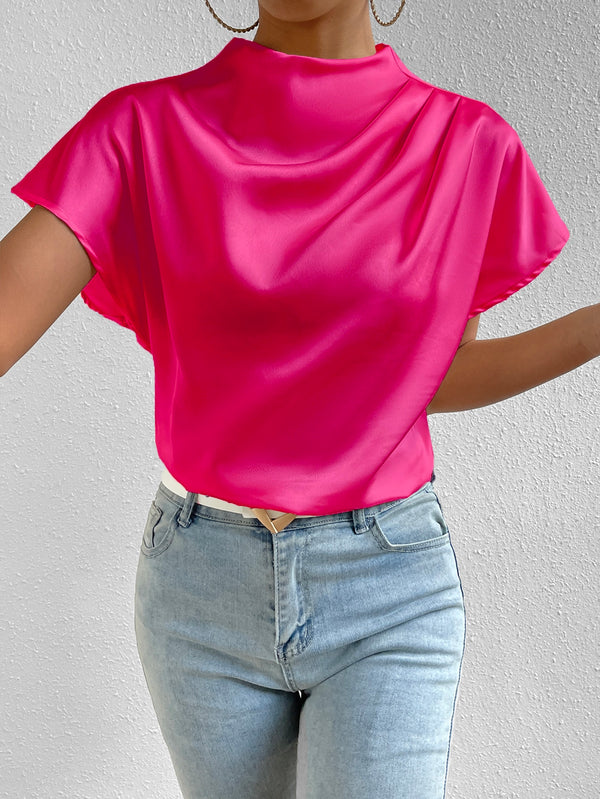 Ropa de Mujer, Ropa de Mujer, Tops & Blusas & Camisetas de Mujer, Blusas de Mujer, Colección de trajes de mujer, Rosa Fucsia