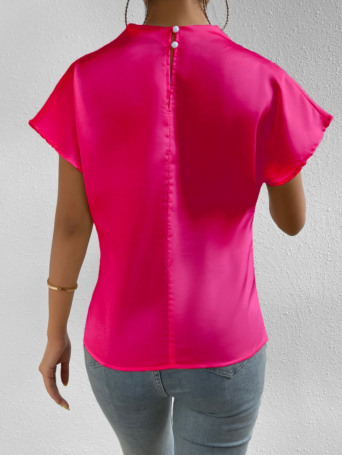 Ropa de Mujer, Ropa de Mujer, Tops & Blusas & Camisetas de Mujer, Blusas de Mujer, Colección de trajes de mujer, Rosa Fucsia