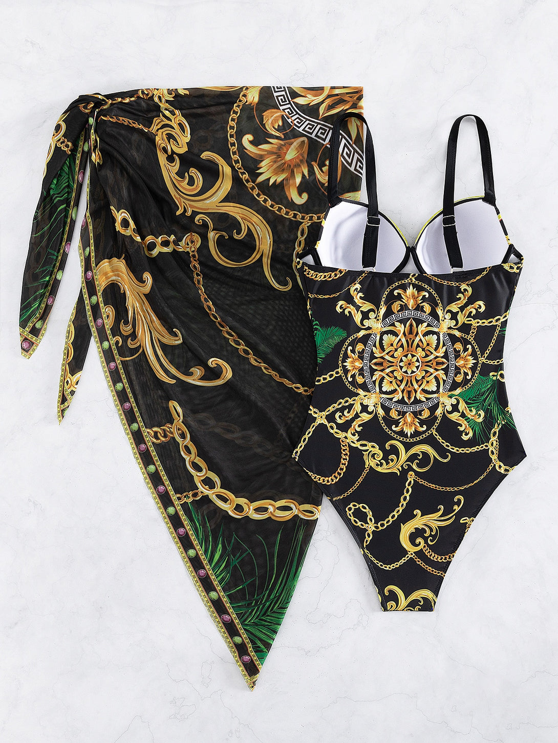 Ropa de Mujer, Ropa de Playa para Mujer, Bañadores de una pieza para Mujer, Conjuntos a Juego, 13246351, Multicolor