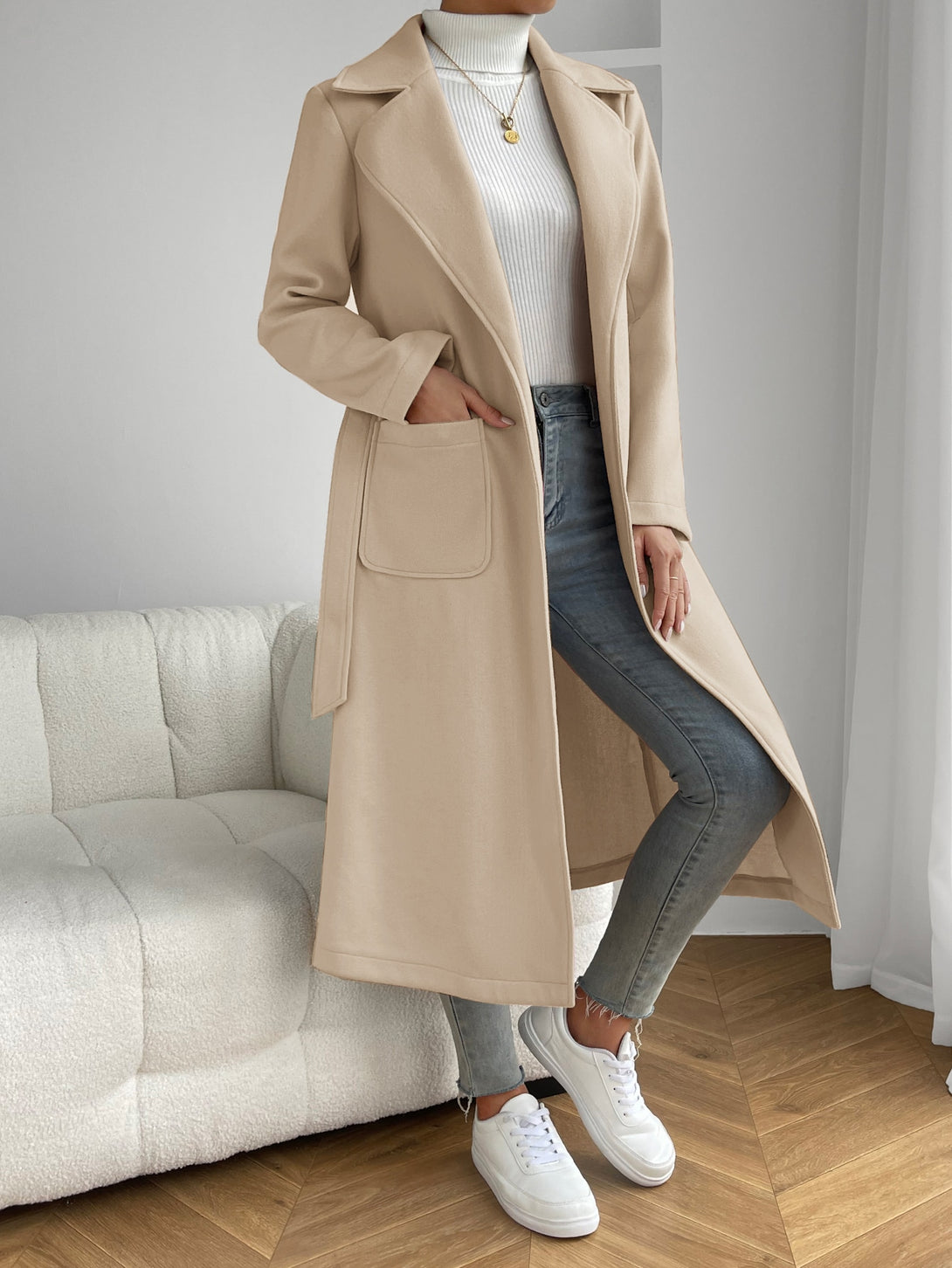 Ropa de Mujer, Ropa de Exterior para Mujer, Abrigos de Mujer, 13963469, Albaricoque