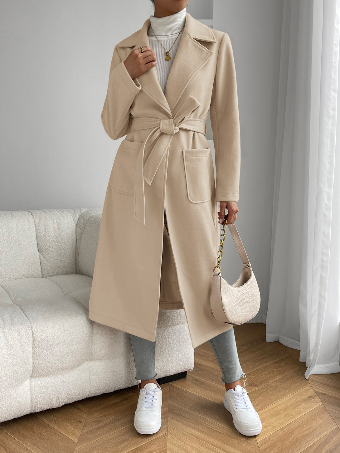 Ropa de Mujer, Ropa de Exterior para Mujer, Abrigos de Mujer, 13963469, Albaricoque
