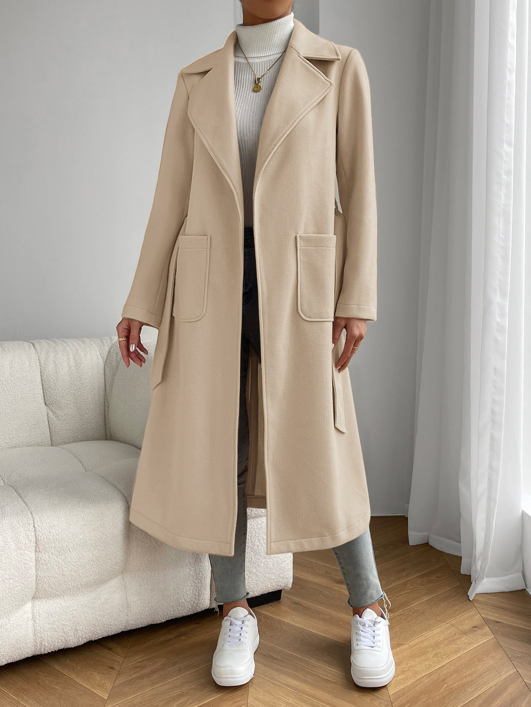 Ropa de Mujer, Ropa de Exterior para Mujer, Abrigos de Mujer, 13963469, Albaricoque