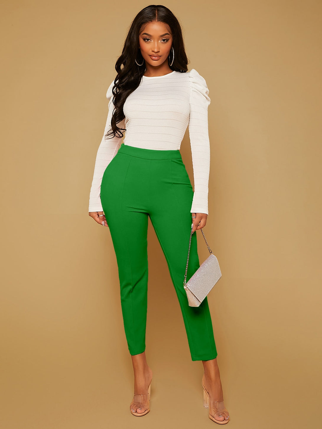 Ropa de Mujer, Ropa de Mujer, Bottoms de Mujer, Pantalones de Mujer, Colección de trajes de mujer, Verde