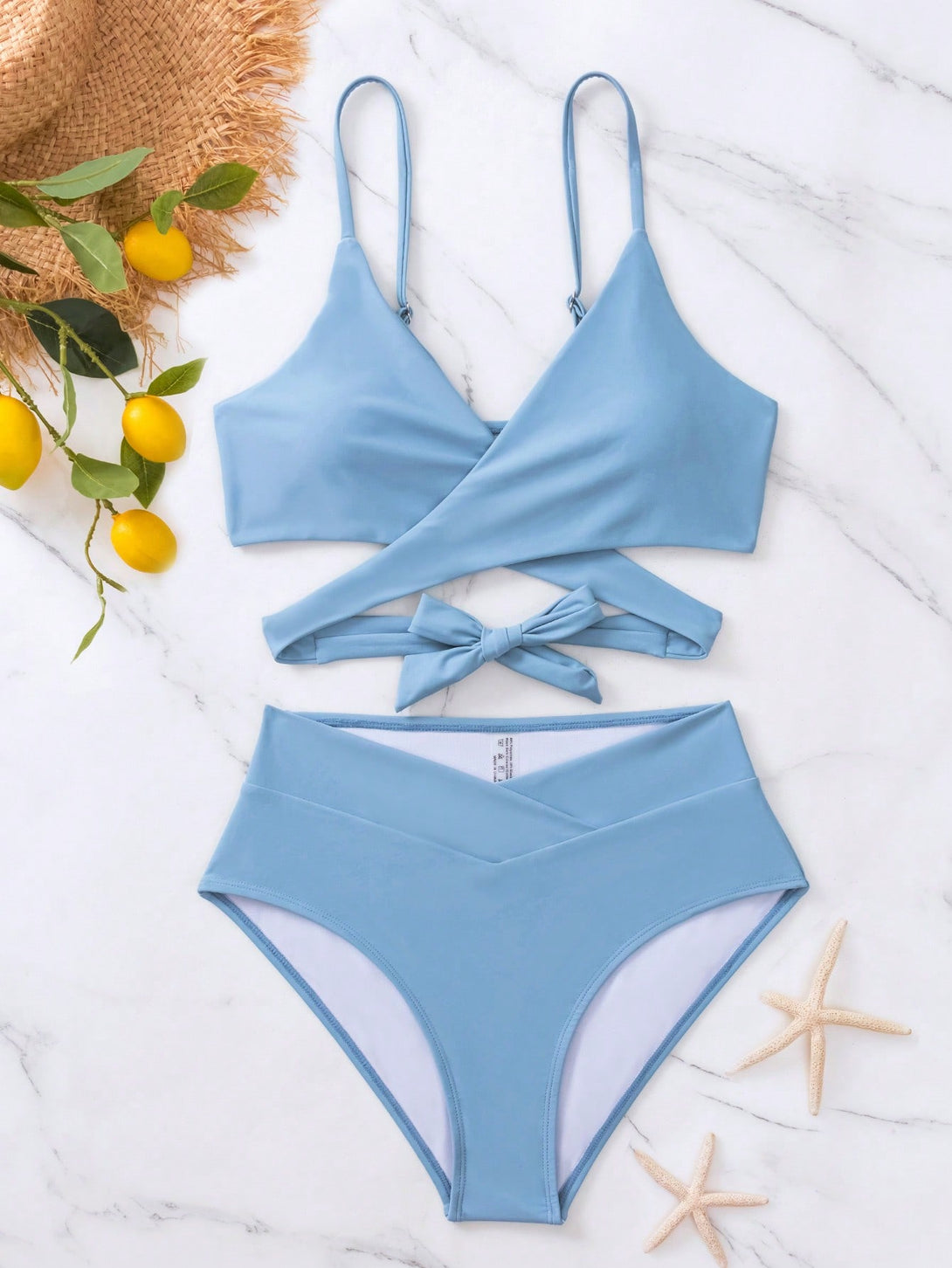 Ropa de Mujer, Ropa de Mujer, Ropa de Playa para Mujer, Sets de Bikini para Mujer, Colección de trajes de mujer, Azul