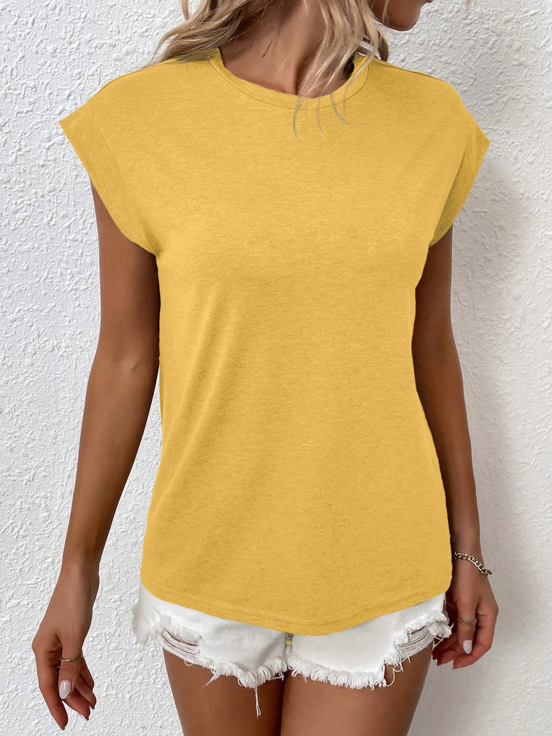 Ropa de Mujer, Ropa de Mujer, Tops & Blusas & Camisetas de Mujer, Camisetas de Mujer, Amarillo