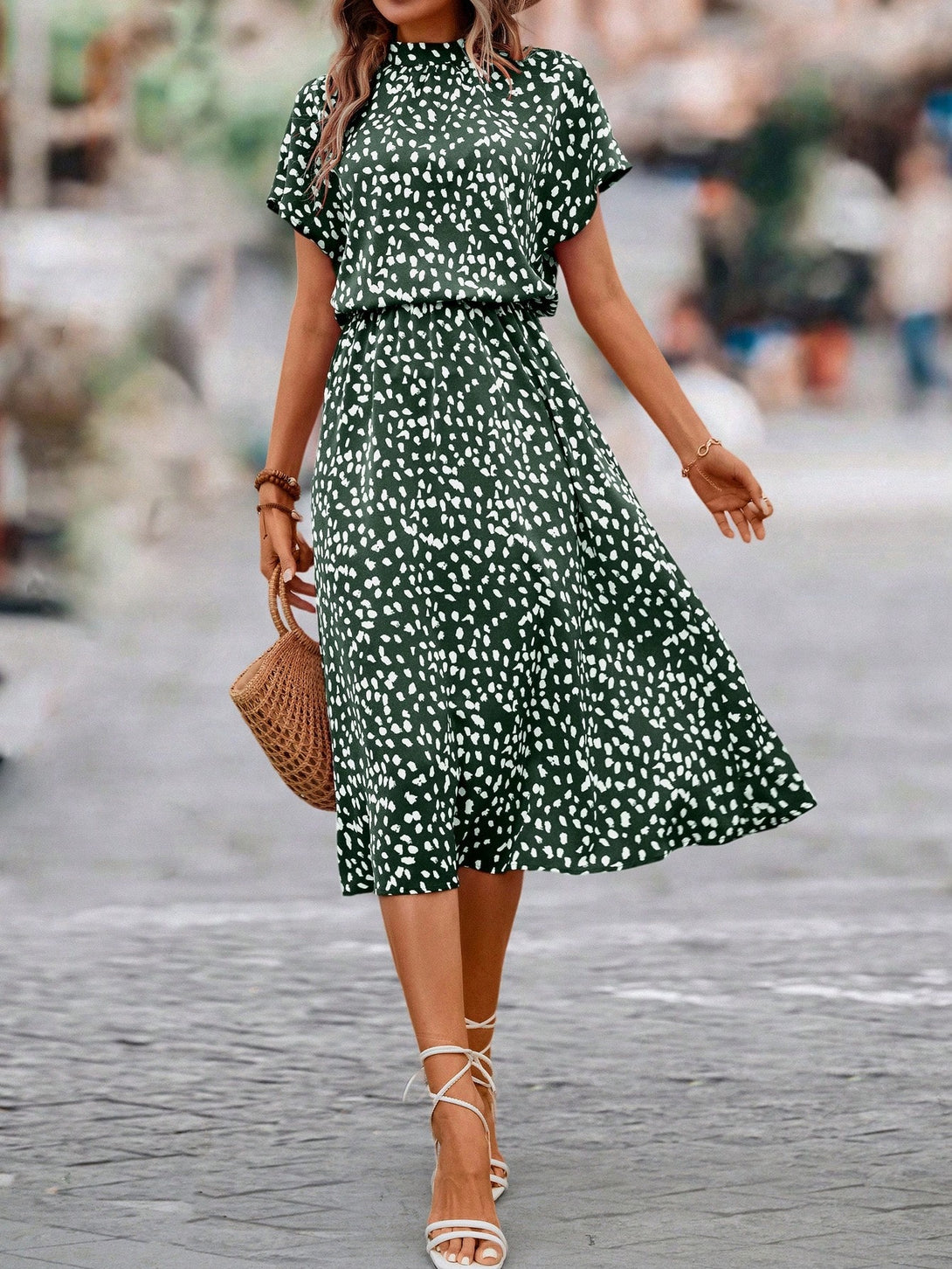 Ropa de Mujer, Ropa de Mujer, Vestidos de mujer, Vestidos midi para mujer, Colección de trajes de mujer, Verde Oscuro