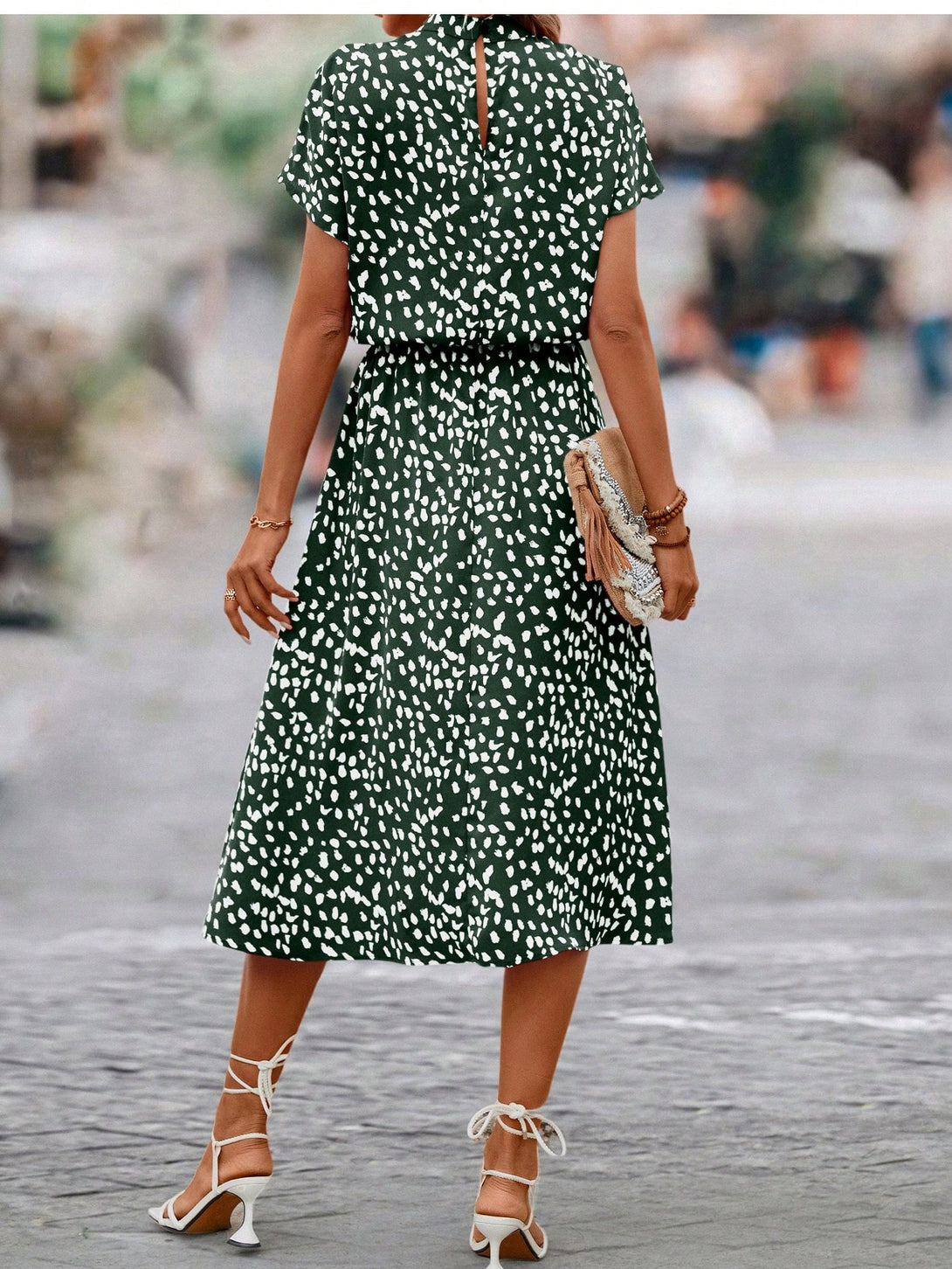 Ropa de Mujer, Ropa de Mujer, Vestidos de mujer, Vestidos midi para mujer, Colección de trajes de mujer, Verde Oscuro