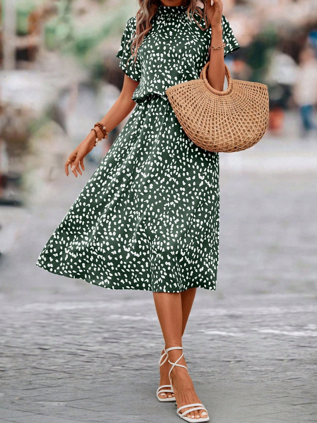 Ropa de Mujer, Ropa de Mujer, Vestidos de mujer, Vestidos midi para mujer, Colección de trajes de mujer, Verde Oscuro