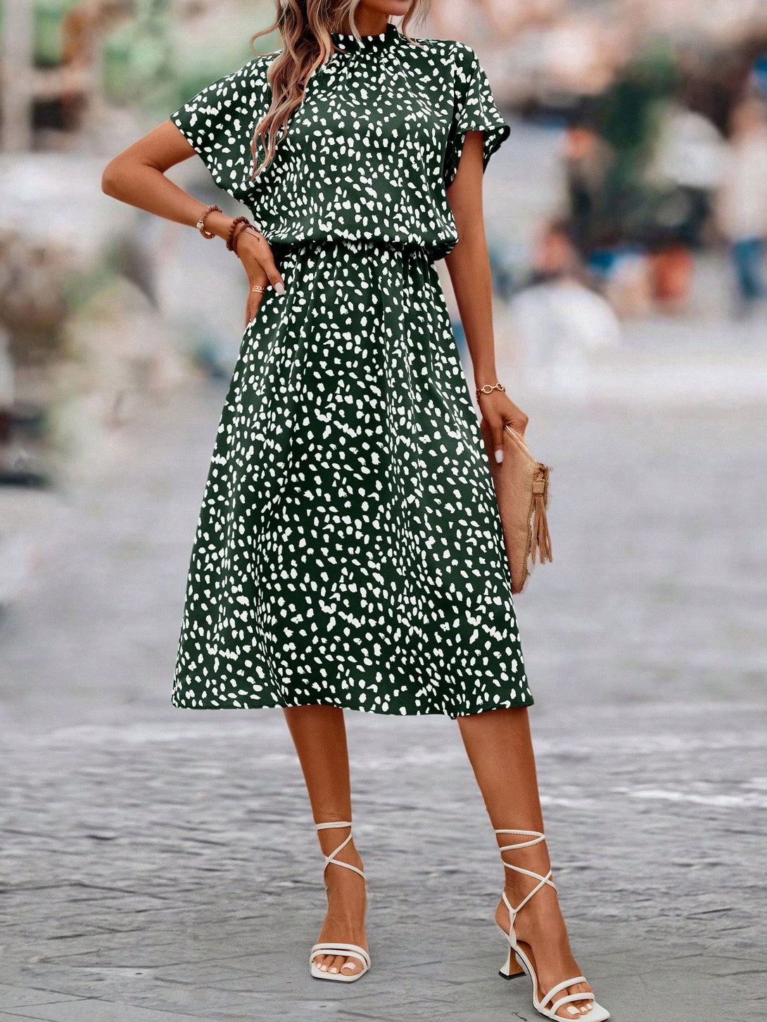 Ropa de Mujer, Ropa de Mujer, Vestidos de mujer, Vestidos midi para mujer, Colección de trajes de mujer, Verde Oscuro