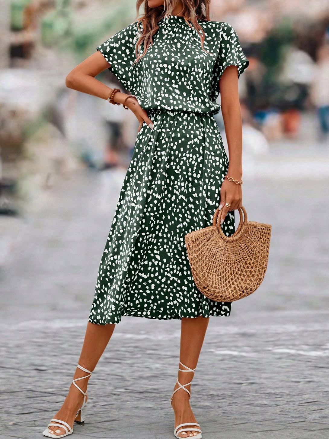 Ropa de Mujer, Ropa de Mujer, Vestidos de mujer, Vestidos midi para mujer, Colección de trajes de mujer, Verde Oscuro