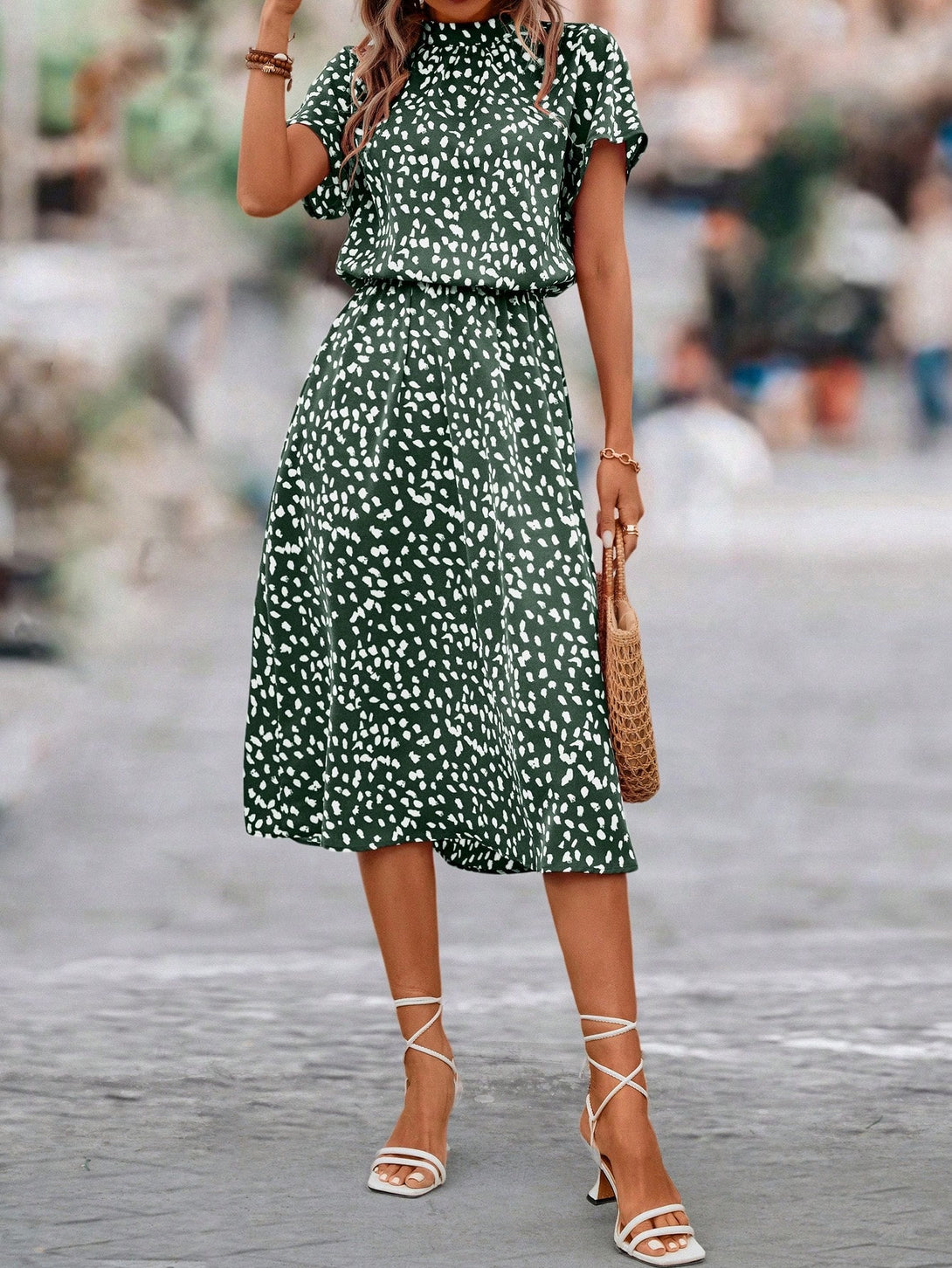 Ropa de Mujer, Ropa de Mujer, Vestidos de mujer, Vestidos midi para mujer, Colección de trajes de mujer, Verde Oscuro