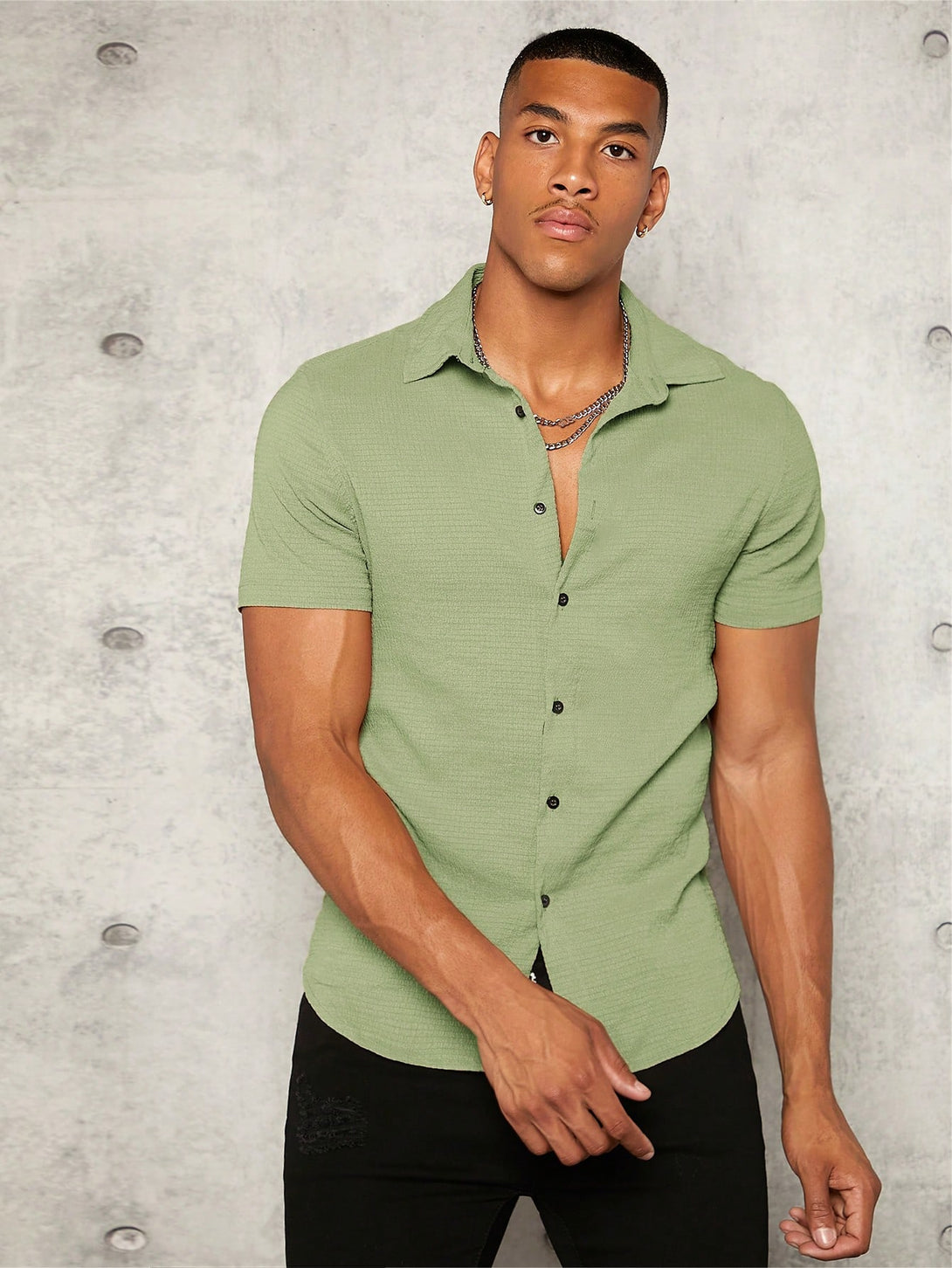 Hombres, Ropa de hombre, Tops para Hombre, Camisas  para hombre, 14532452, verde menta