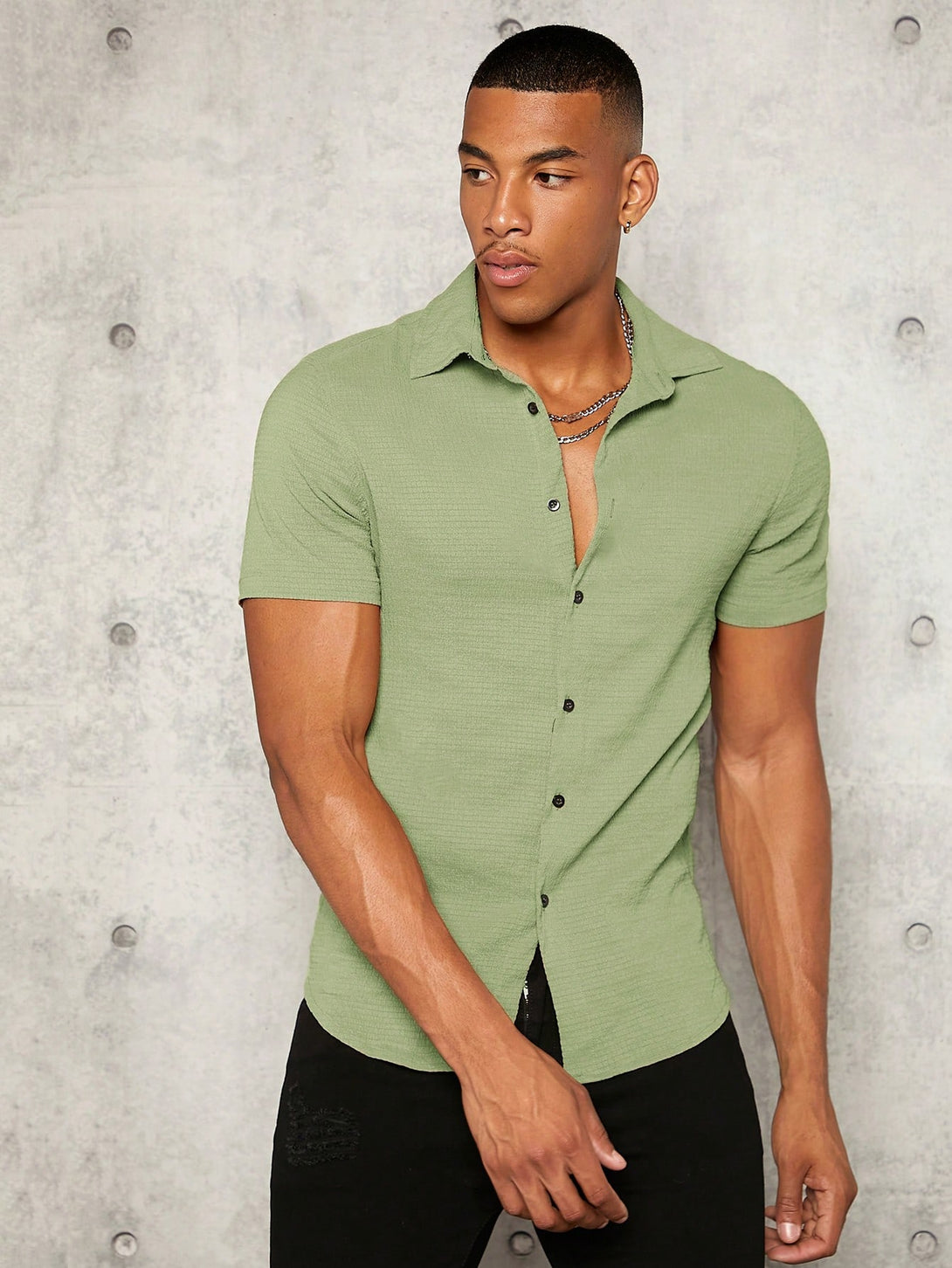 Hombres, Ropa de hombre, Tops para Hombre, Camisas  para hombre, 14532452, verde menta