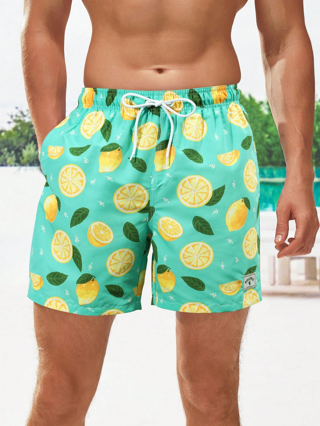 Hombres, Ropa de hombre, Bañador de hombres, Shorts de Playa para Hombre, 13420842, verde menta