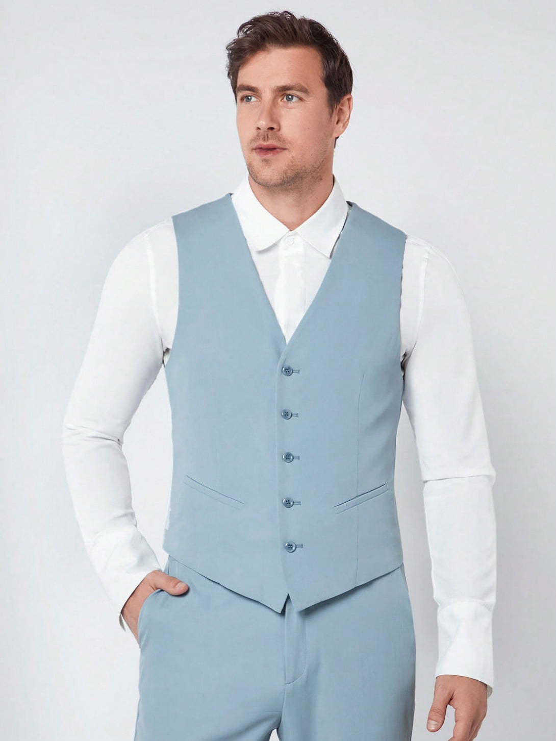 Hombres, Ropa de hombre, Trajes & Piezas separadas para Hombres, Traje de hombre, 14632982, Celeste