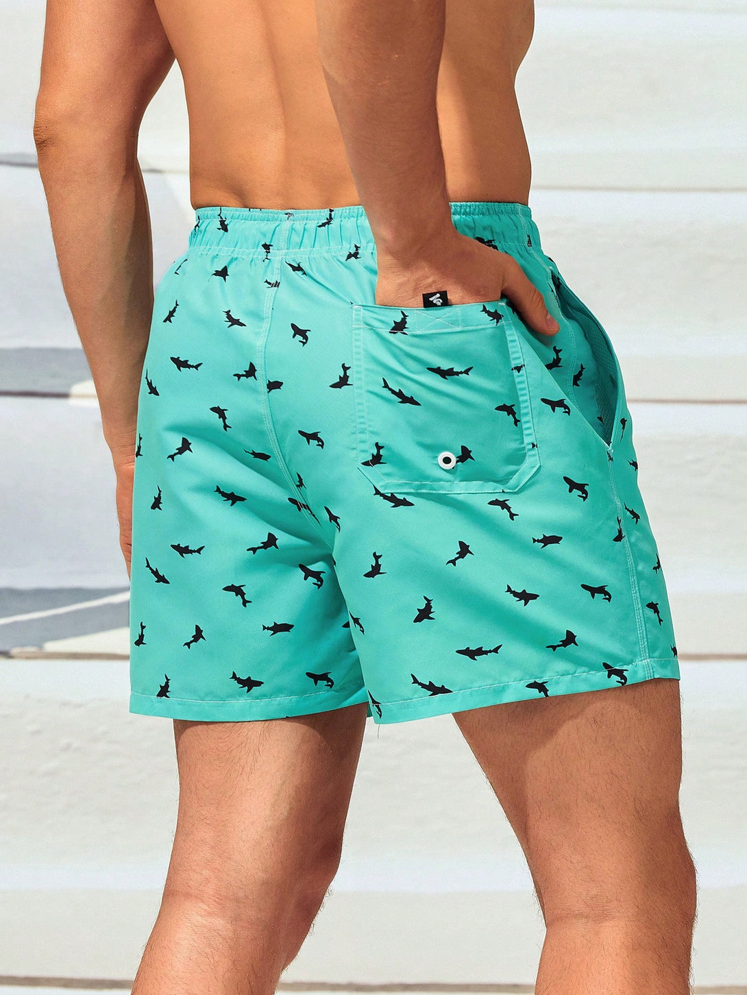 Hombres, Ropa de hombre, Bañador de hombres, Shorts de Playa para Hombre, 14189521, verde menta