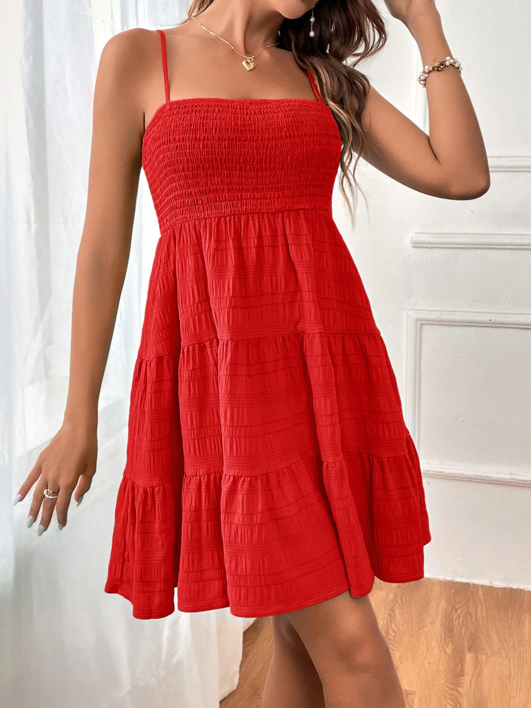 Ropa de Mujer, Ropa de Mujer, Vestidos de mujer, Vestidos cortos de mujer, Rojo