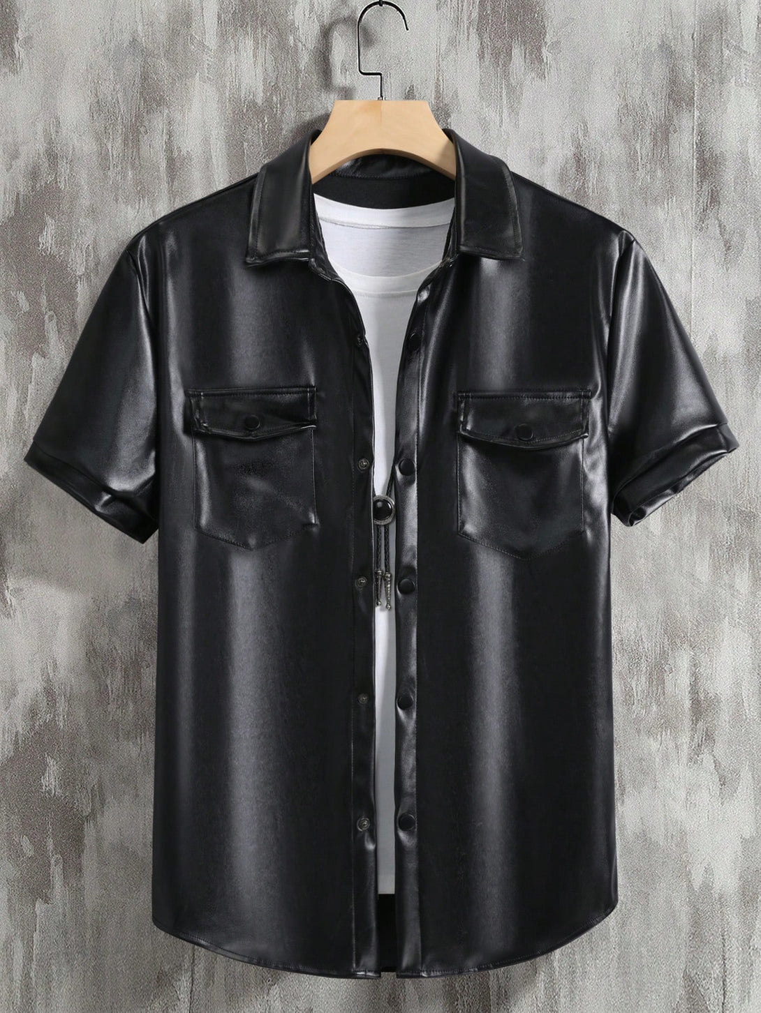 Hombres, Ropa de hombre, Tops para Hombre, Camisas  para hombre, 16081801, Negro