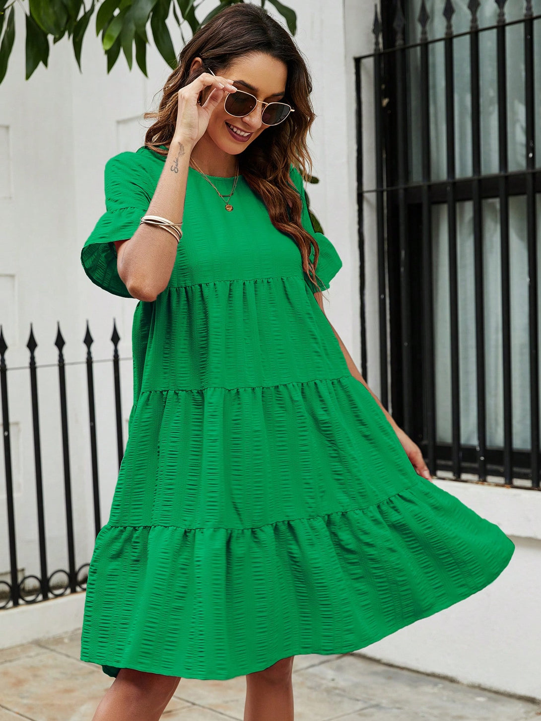 Ropa de Mujer, Ropa de Mujer, Vestidos de mujer, Vestidos cortos de mujer, Colección de trajes de mujer, Verde