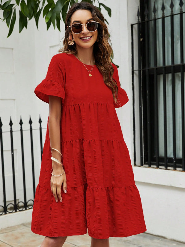 Ropa de Mujer, Ropa de Mujer, Vestidos de mujer, Vestidos cortos de mujer, Rojo