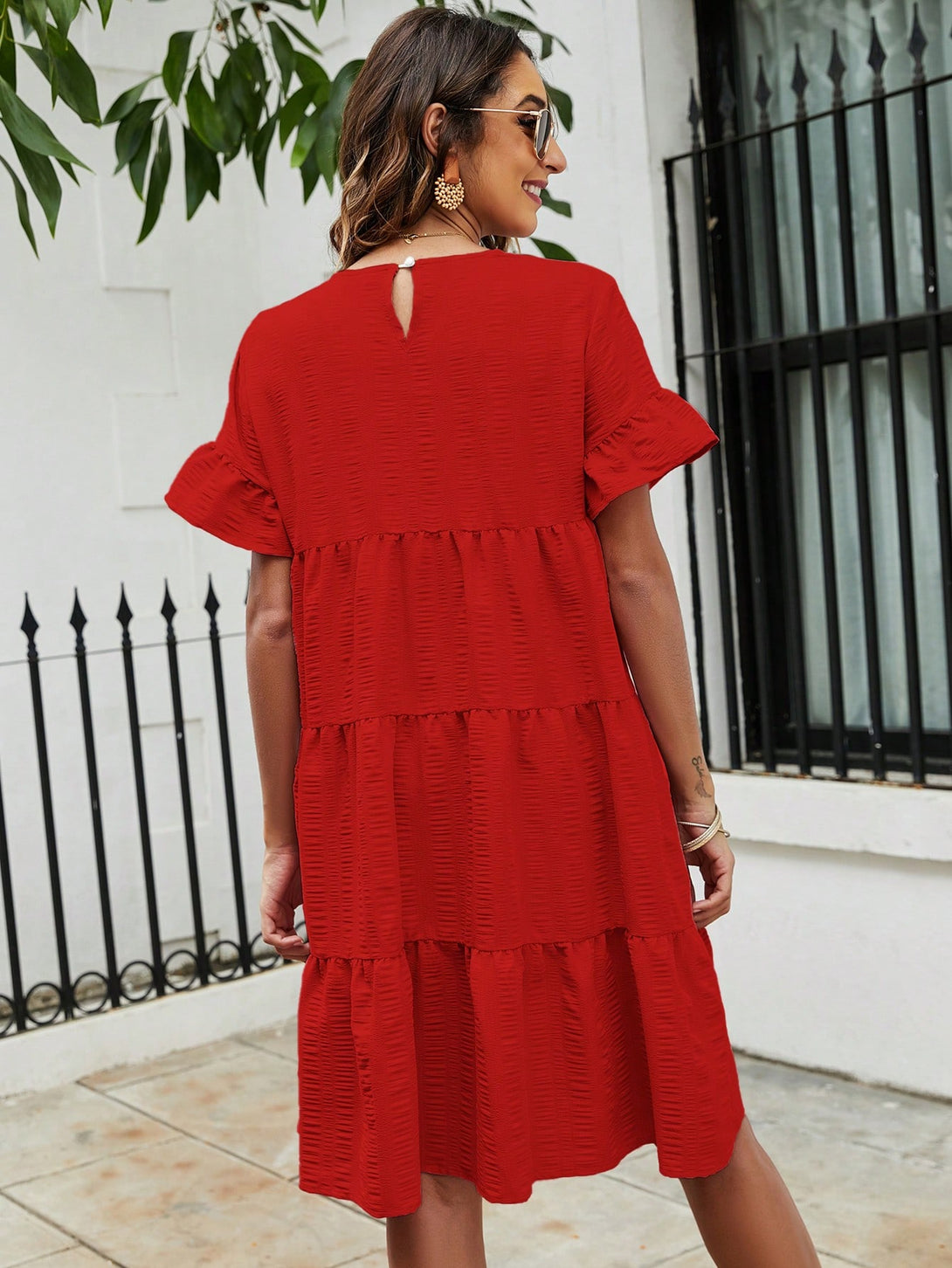 Ropa de Mujer, Ropa de Mujer, Vestidos de mujer, Vestidos cortos de mujer, Rojo