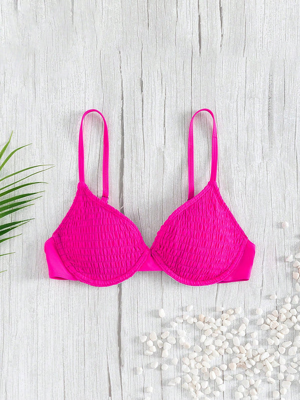 Ropa de Mujer, Ropa de Playa para Mujer, Tops de Bikini para Mujer, 16479611, Rosa Fucsia