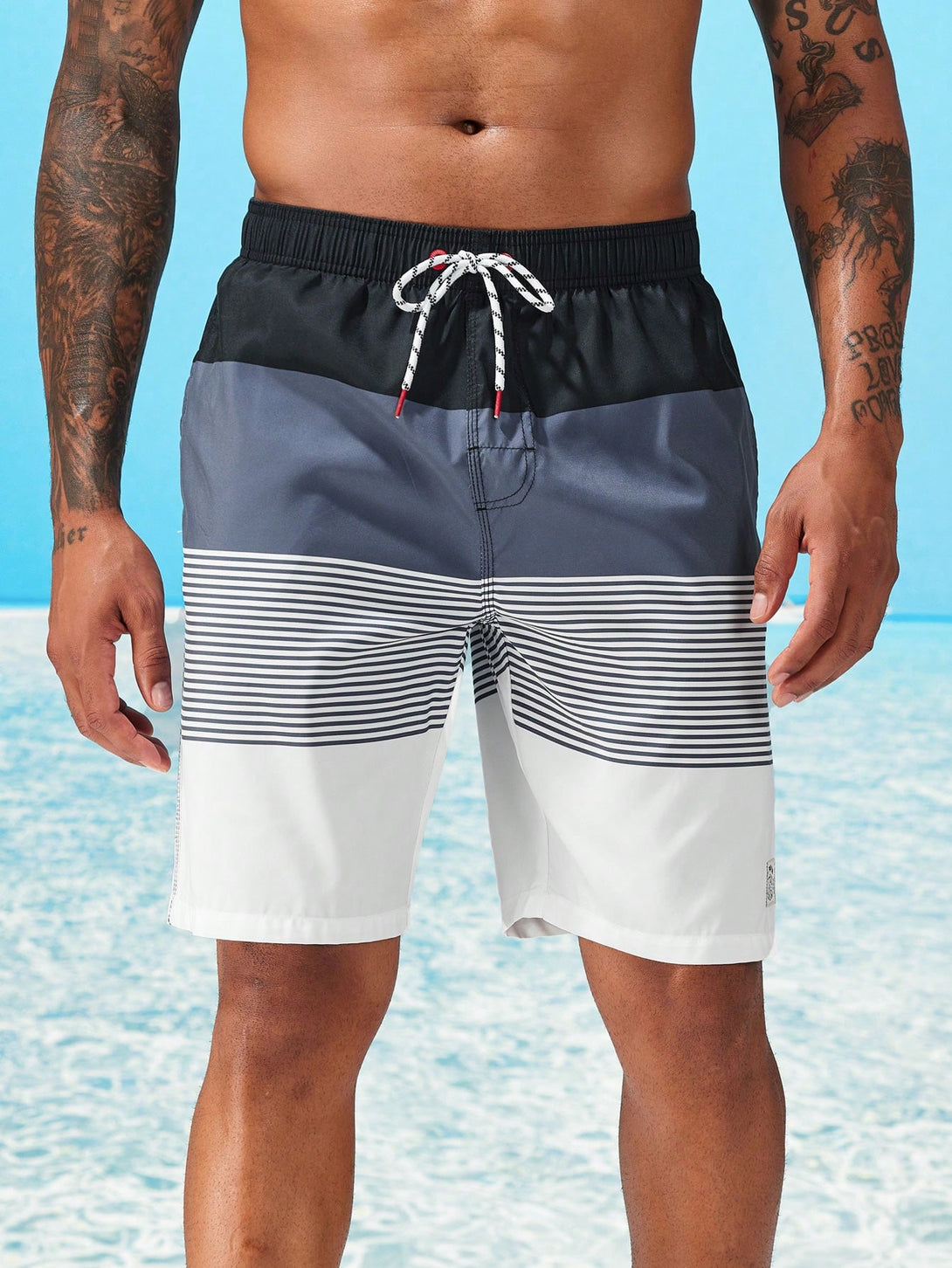 Hombres, Ropa de hombre, Bañador de hombres, Shorts de Playa para Hombre, Conjuntos a Juego, 1120474, Multicolor