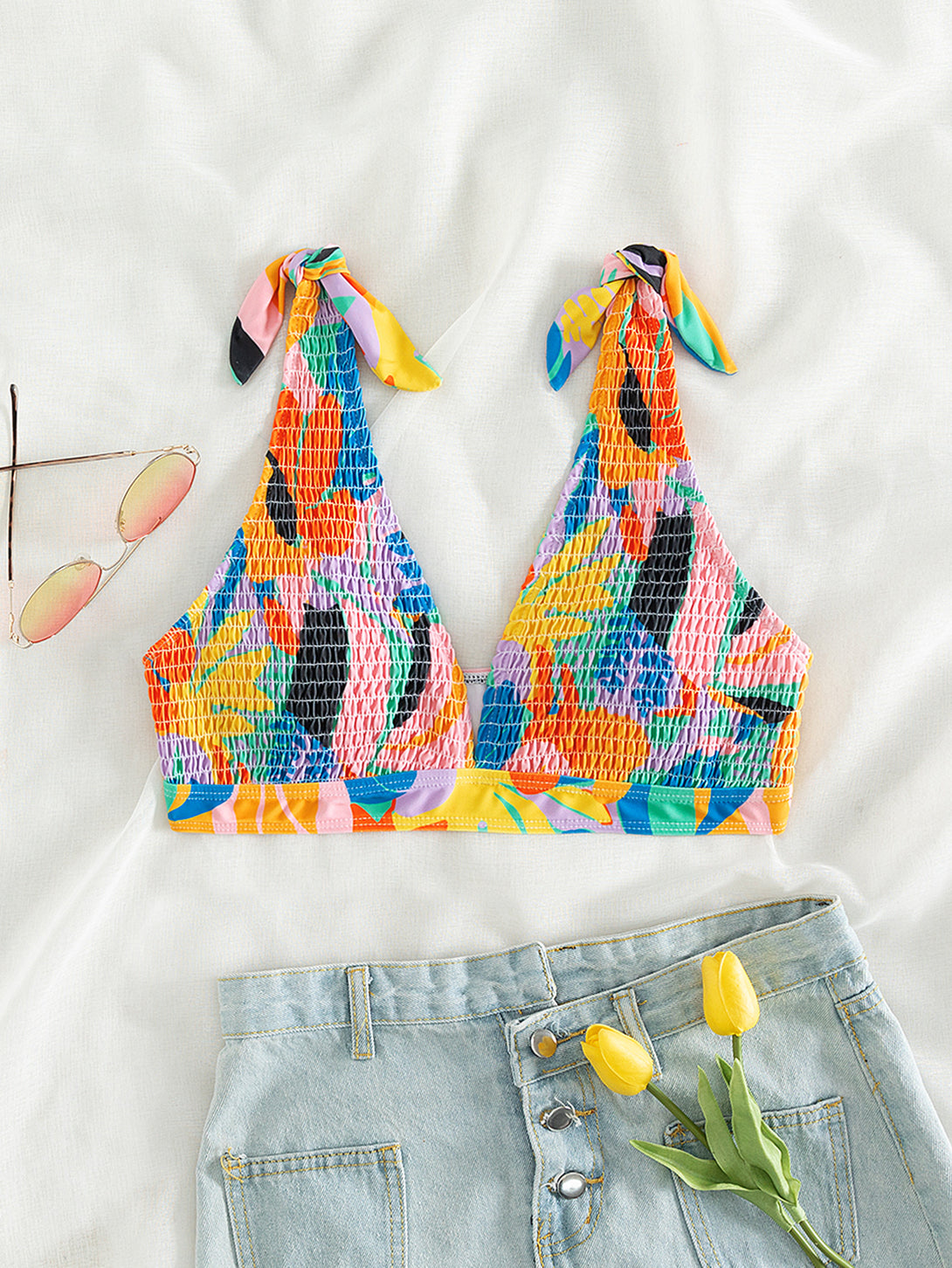Ropa de Mujer, Ropa de Playa para Mujer, Tops de Bikini para Mujer, 17619738, Multicolor