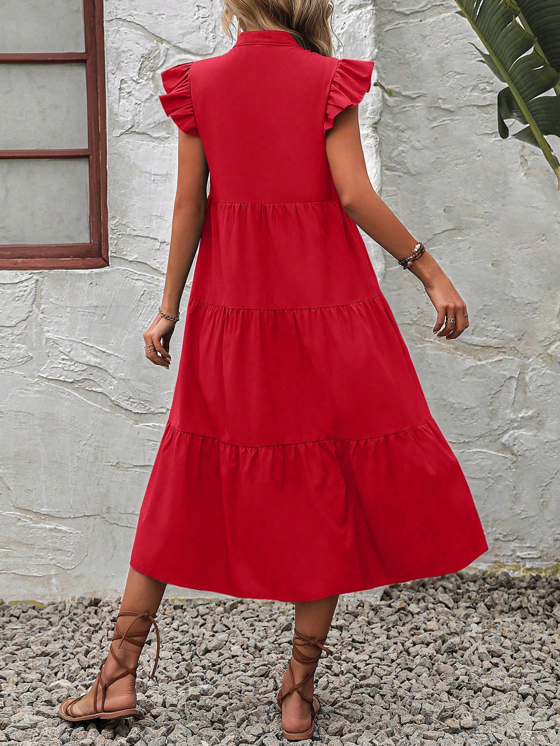 Ropa de Mujer, Ropa de Mujer, Vestidos de mujer, Vestidos midi para mujer, Rojo