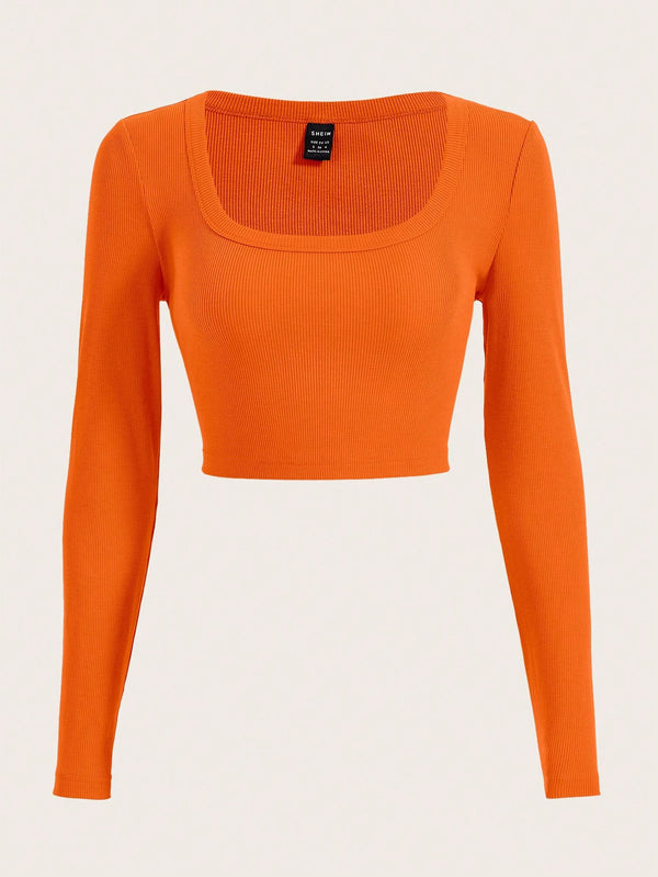 Ropa de Mujer, Ropa de Mujer, Tops & Blusas & Camisetas de Mujer, Camisetas de Mujer, Colección de trajes de mujer, Naranja