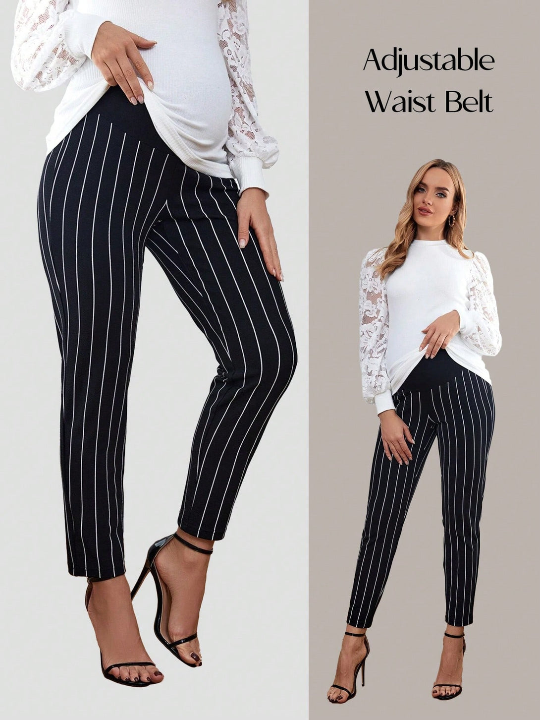 Ropa de Mujer, Ropa Premamá, Bottoms Premamá, Pantalones de maternidad, Negro