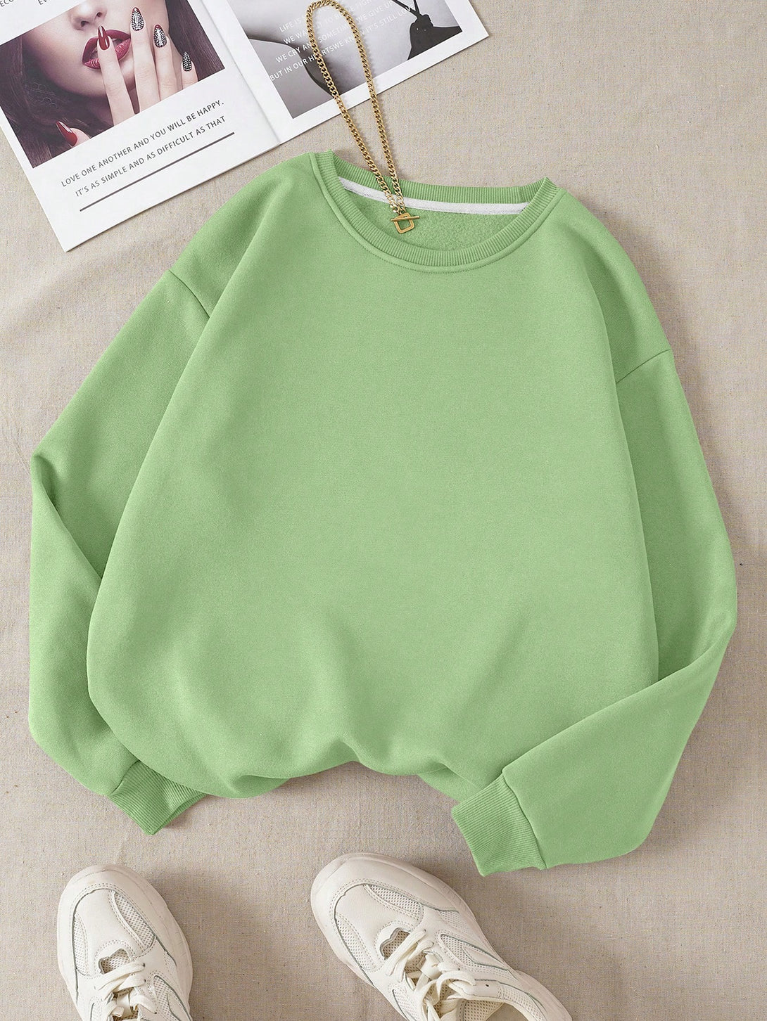 Ropa de Mujer, Ropa de Mujer, Sudaderas de Mujer, verde menta