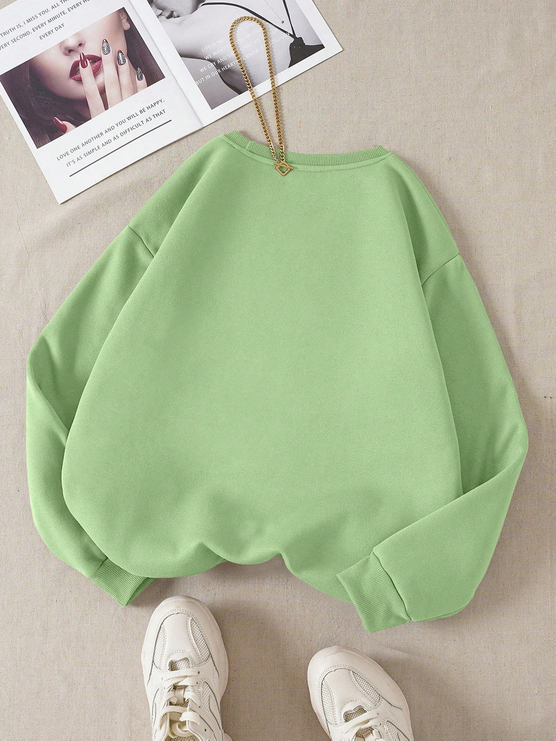 Ropa de Mujer, Ropa de Mujer, Sudaderas de Mujer, verde menta