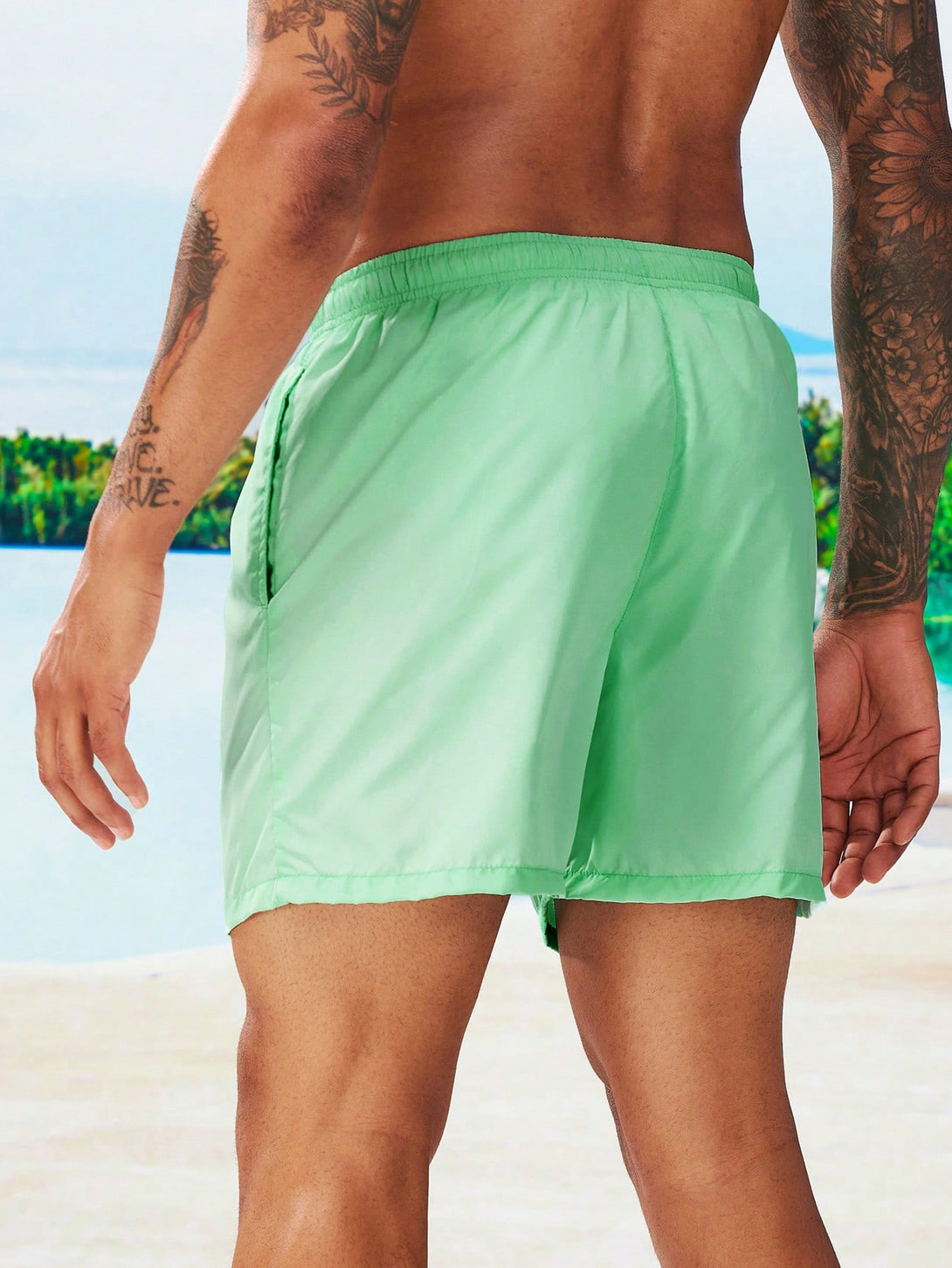 Hombres, Ropa de hombre, Bañador de hombres, Shorts de Playa para Hombre, 18401363, verde menta