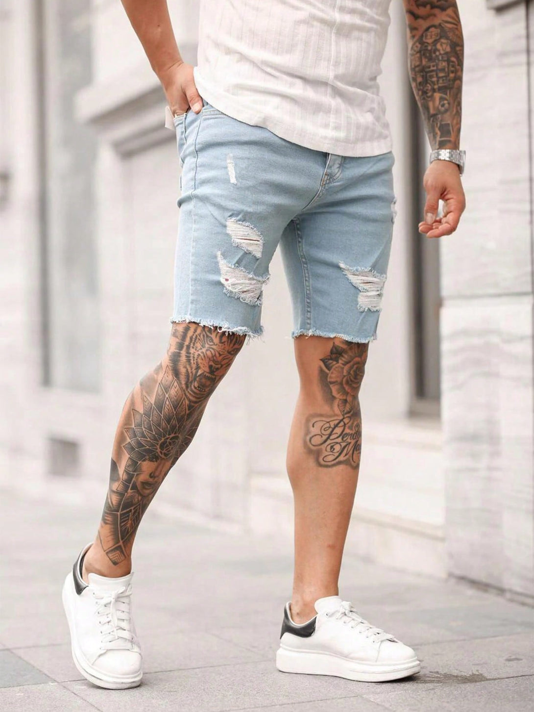 Hombres, Ropa de hombre, Mezclilla para hombre, Shorts mezclilla hombre, OUTFITS LOOKBOOK, 2290495, Lavado ligero