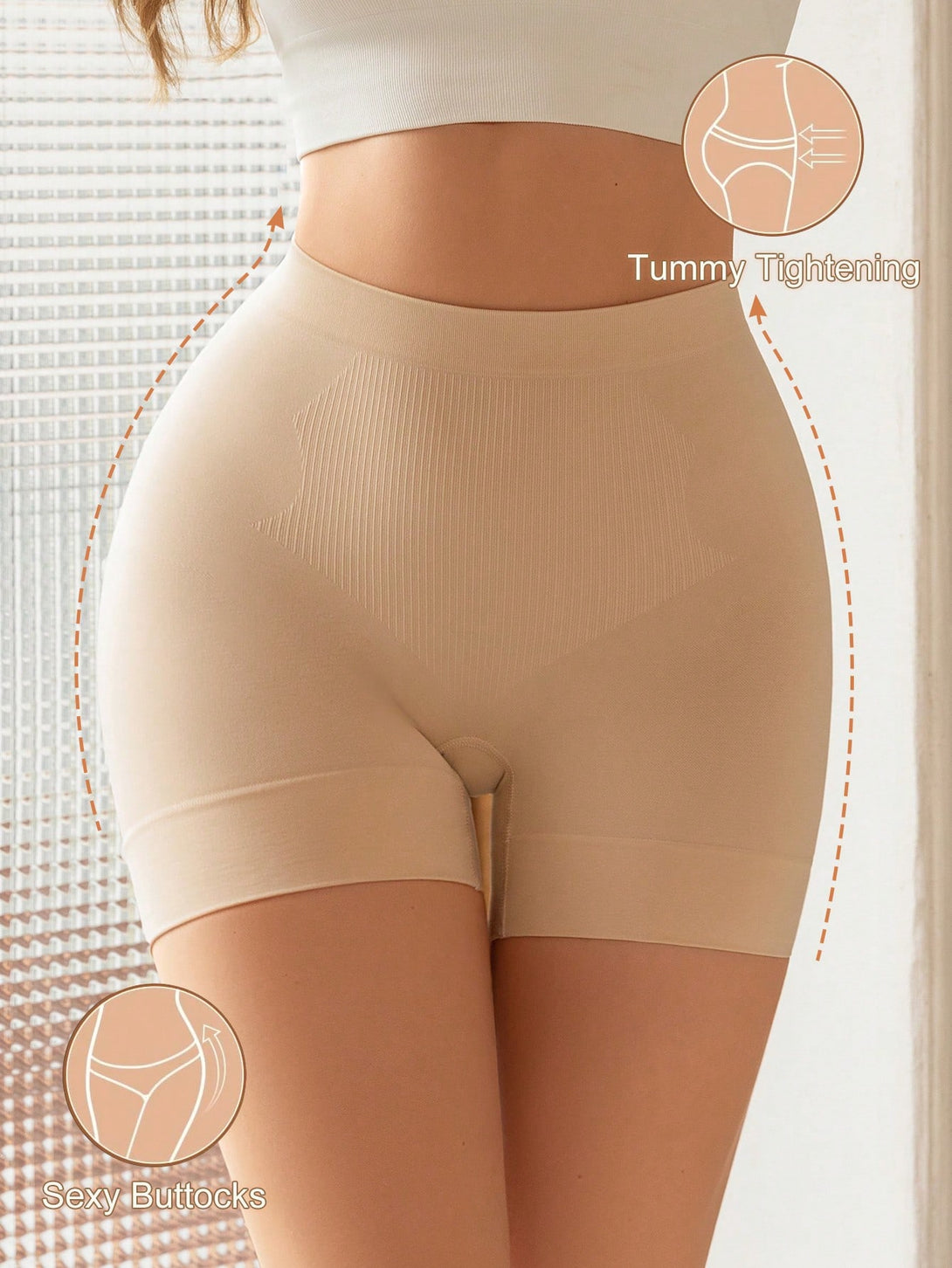 Ropa Interior y Ropa de Dormir, Shapewear para Mujer, Bottoms Shapewear para Mujer, Albaricoque