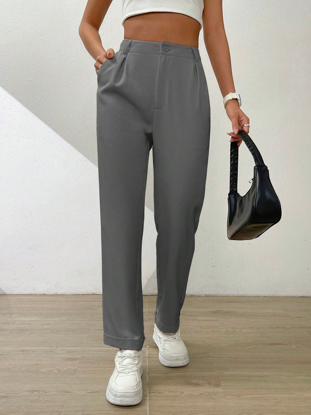 Ropa de Mujer, Ropa de Mujer, Bottoms de Mujer, Pantalones de Mujer, Colección de trajes de mujer, Gris