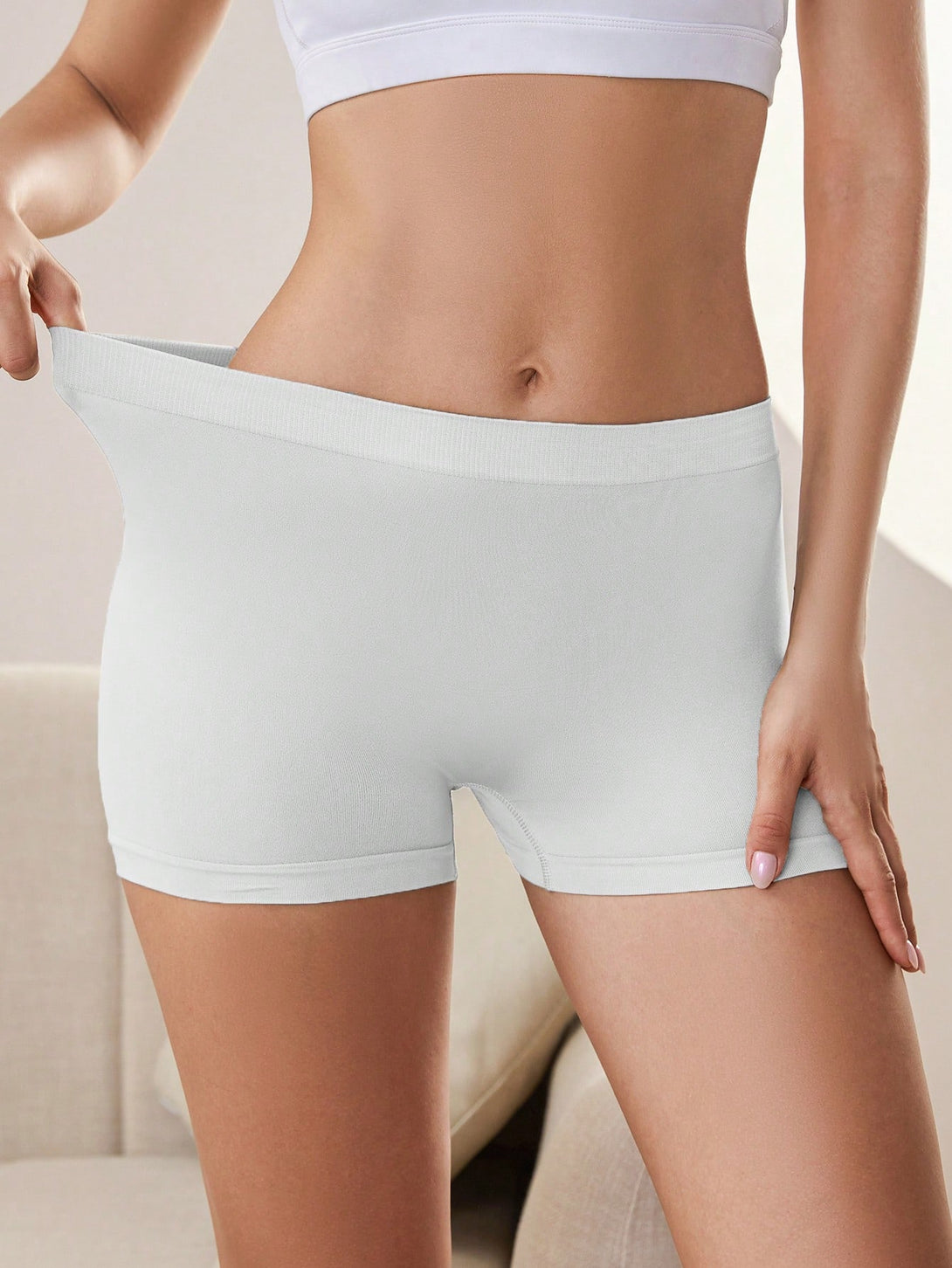 Ropa Interior y Ropa de Dormir, Braguitas de Mujer, Shorts Interiores de Mujer, Blanco