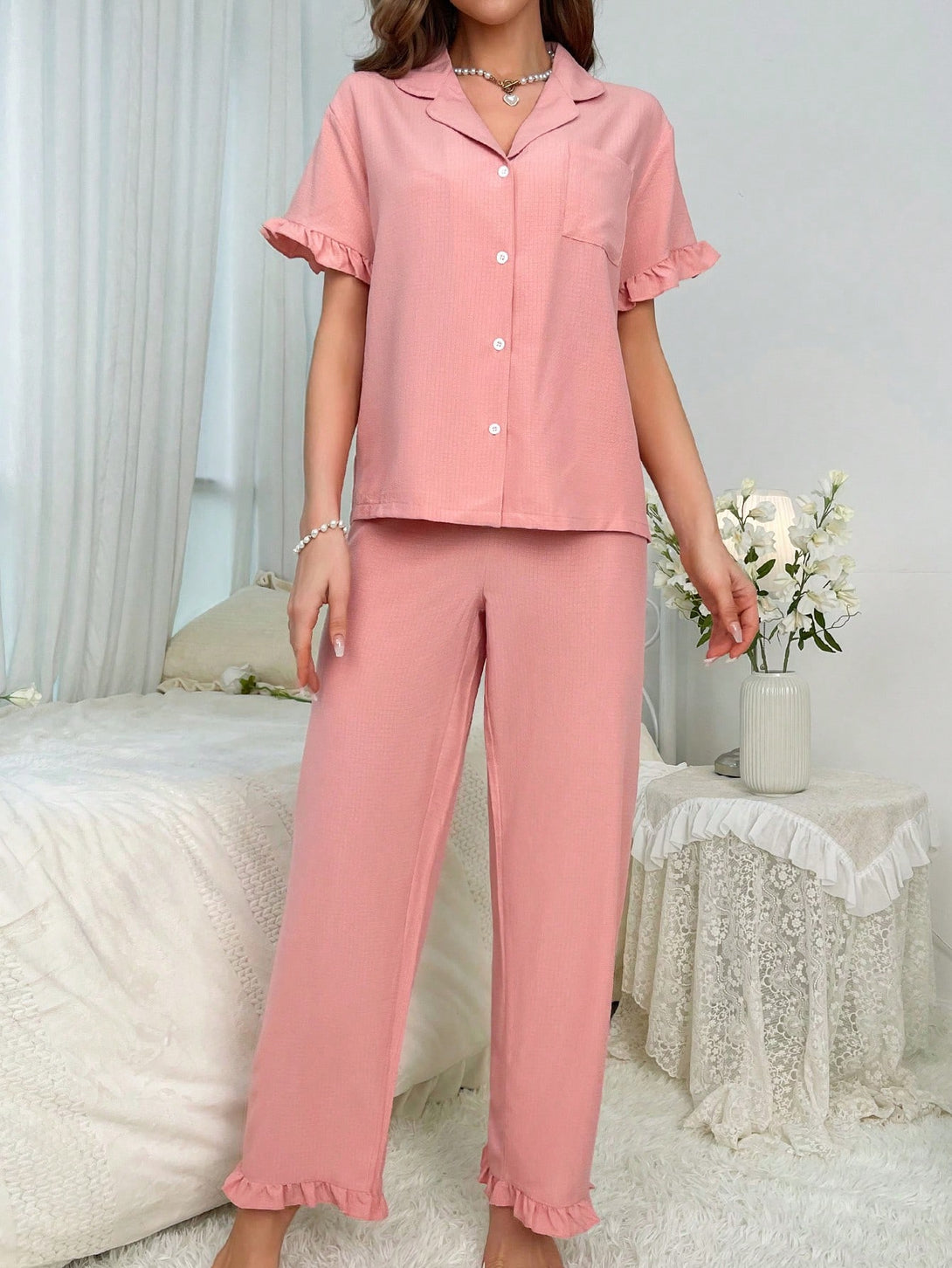 Ropa Interior y Ropa de Dormir, Pijama & Ropa de Descanso de Mujer, Ropa de Dormir para Mujeres, Sets de Pijamas de Mujer, Rosa