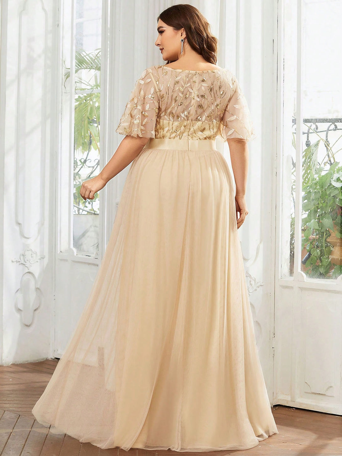 Ropa de Mujer, Bodas & Eventos, Boda Mujer Plus, Vestidos de Dama de Honor en Tallas Grandes, , Champán