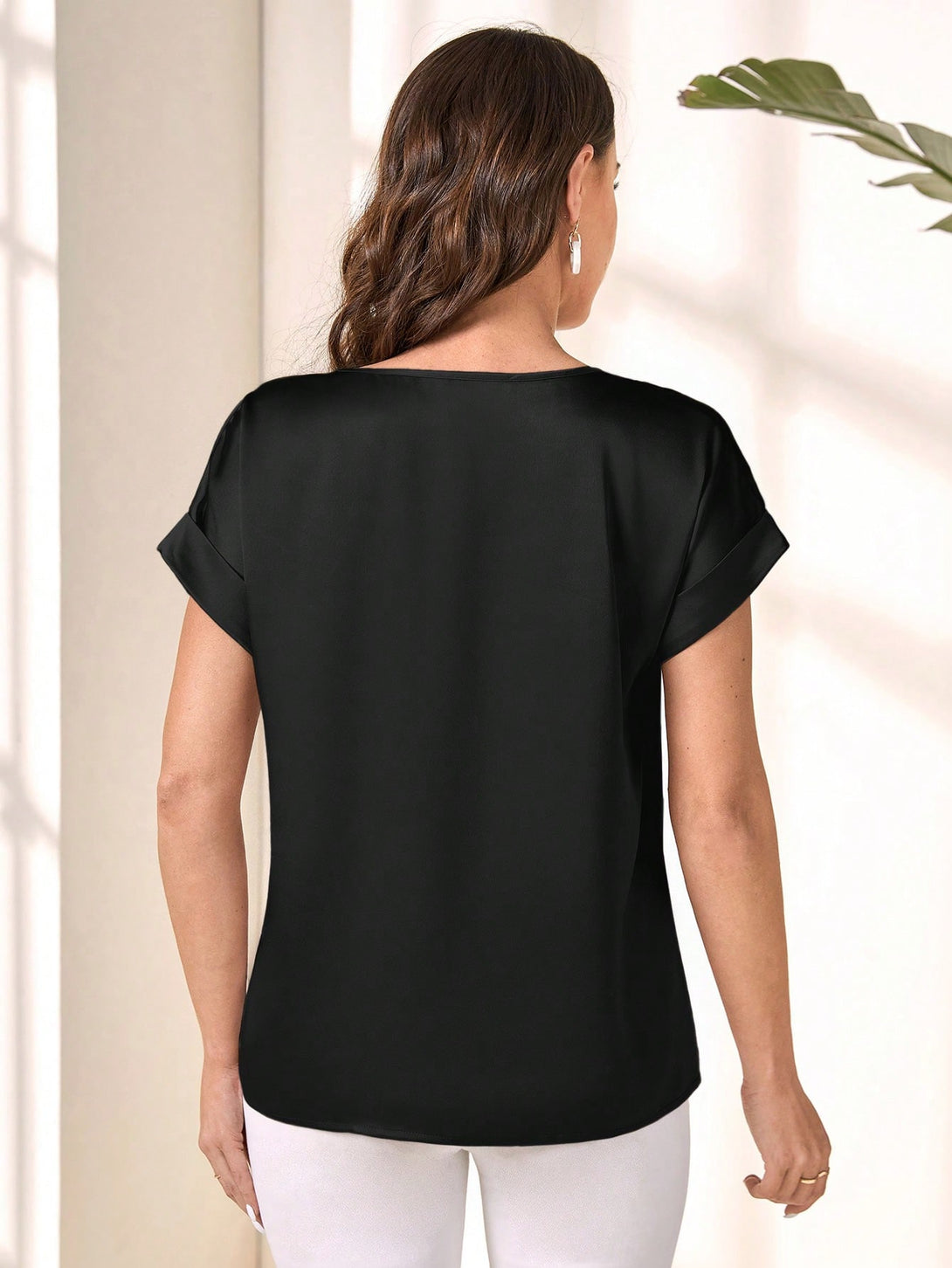 Ropa de Mujer, Ropa de Mujer, Tops & Blusas & Camisetas de Mujer, Blusas de Mujer, Colección de trajes de mujer, Negro