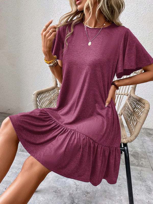 Ropa de Mujer, Ropa de Mujer, Vestidos de mujer, Vestidos cortos de mujer, Colección de trajes de mujer, Rojo violeta