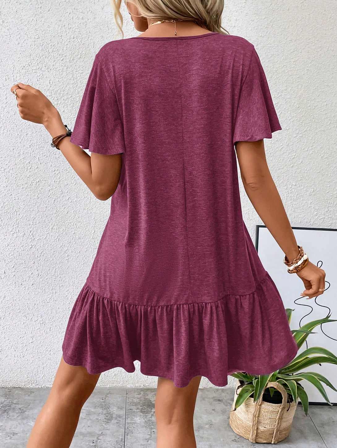 Ropa de Mujer, Ropa de Mujer, Vestidos de mujer, Vestidos cortos de mujer, Colección de trajes de mujer, Rojo violeta